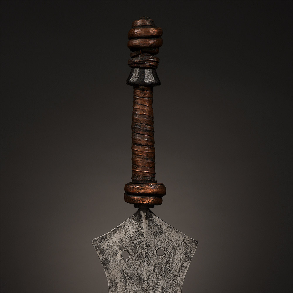 Short Sword with Copper Wrapped Handle Mongo, D.R. Congo