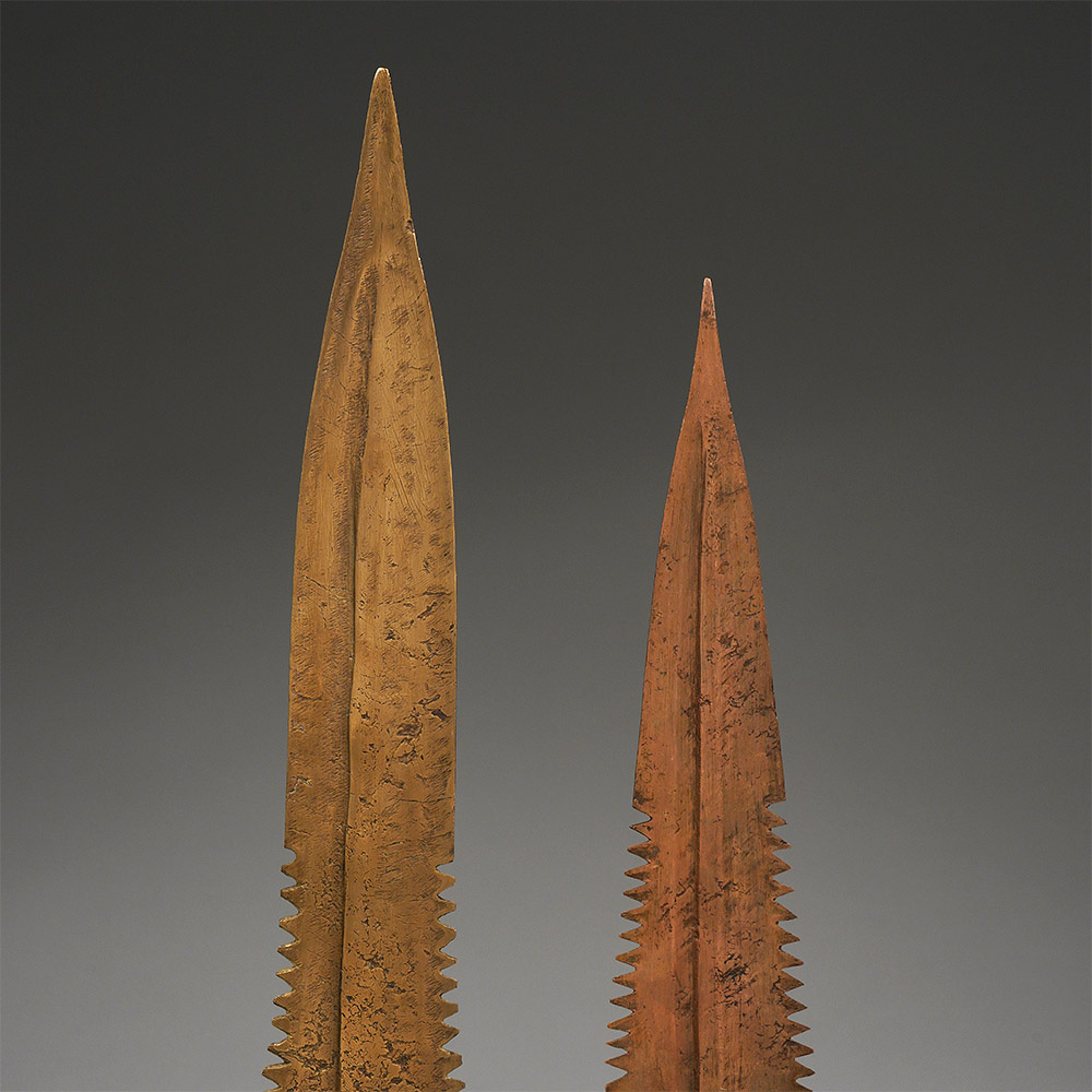 Pair of Serrated Spearheads, Kuba, DR Congo