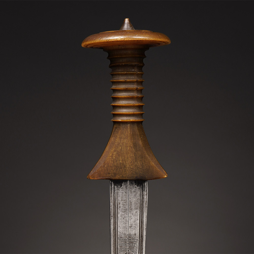 Long Dagger with Elaborate Handle, Fur, Sudan