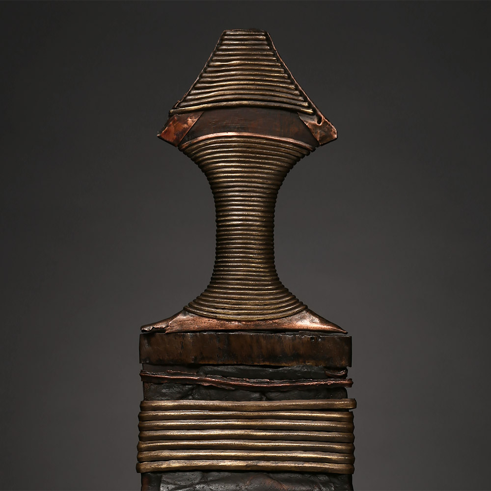 Asymmetrical Short Sword with Embellished Handle, Lobala / Mbondzo / Mondzombo, D.R. Congo / Rep. of Congo