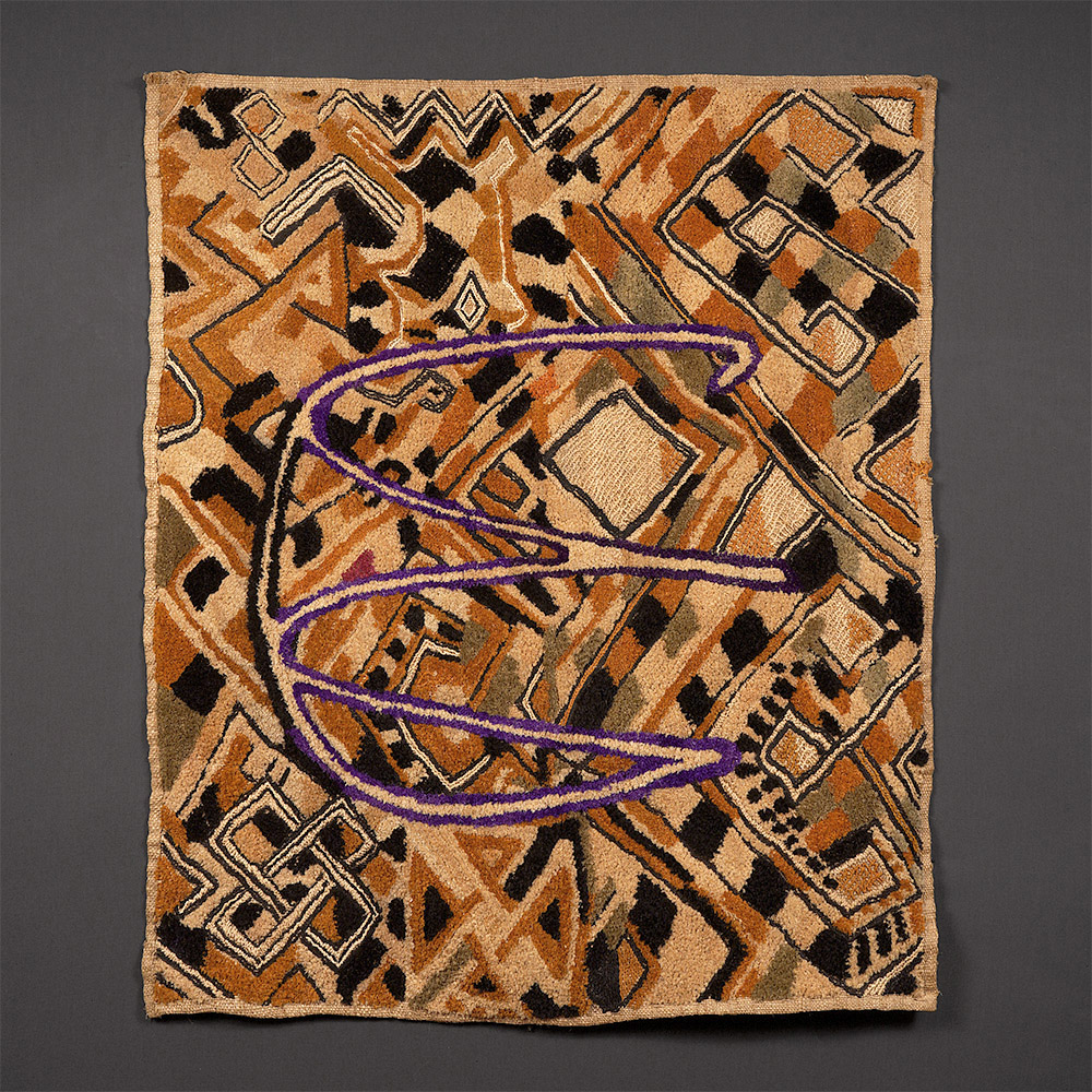 Custom Shoowa Raffia Textile by Futur Velours, DR Congo