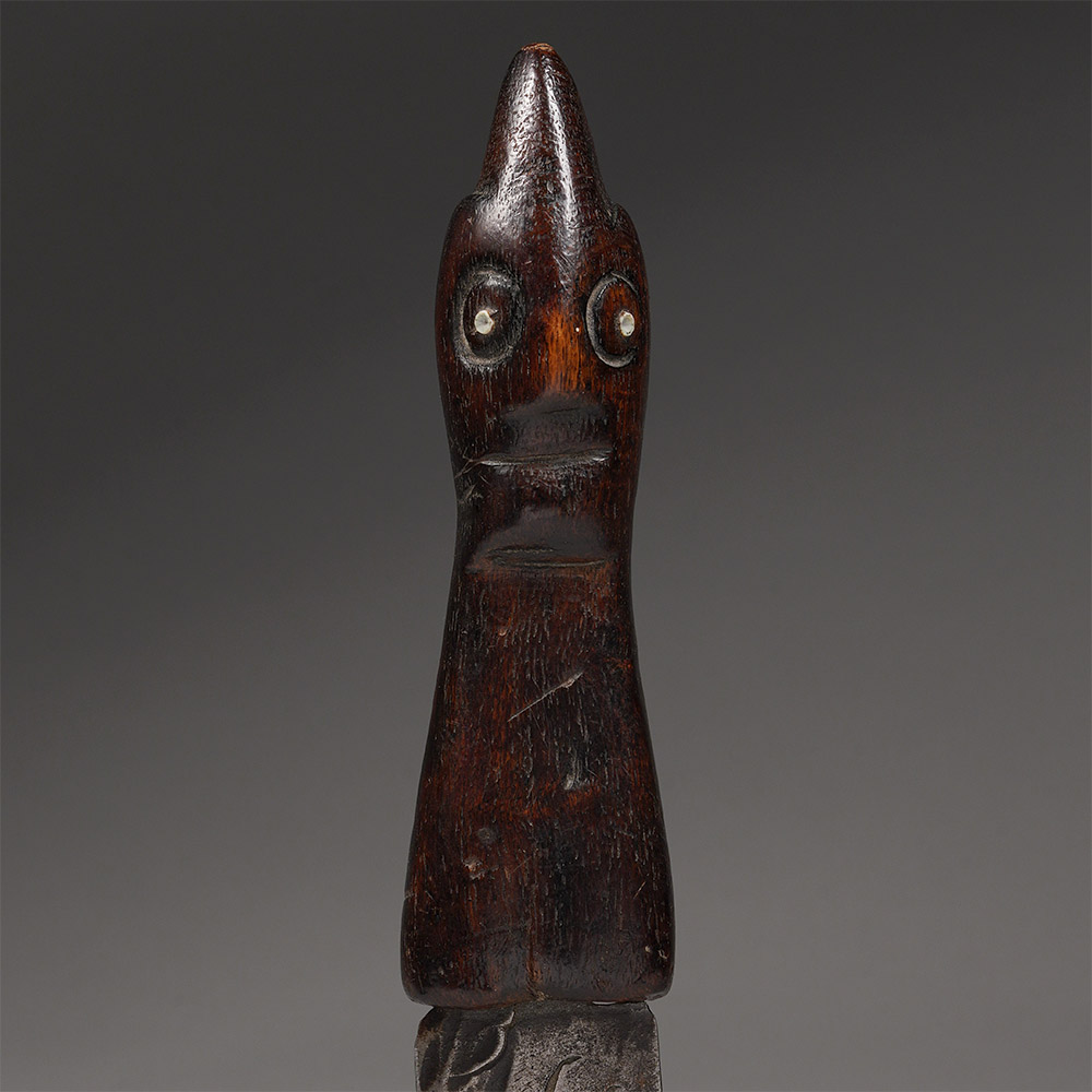 Nubian Blade with Figural Handle and Warm Patina, Eastern Sudan