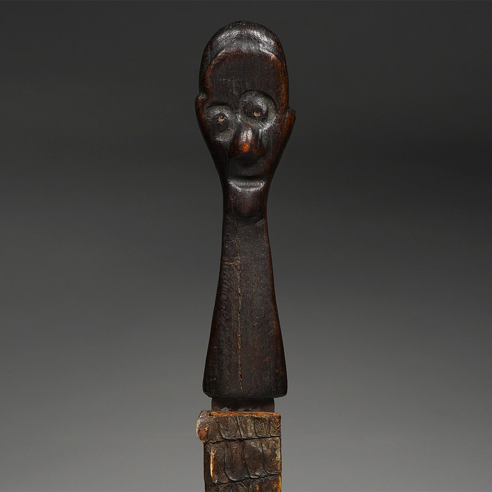 Nubian Blade with Figural Handle and Sheath Possibly Shilluk, South Sudan